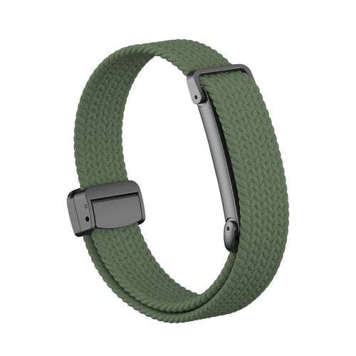 Bracelet tressé avec boucle en D Fitbit Air (vert militaire)