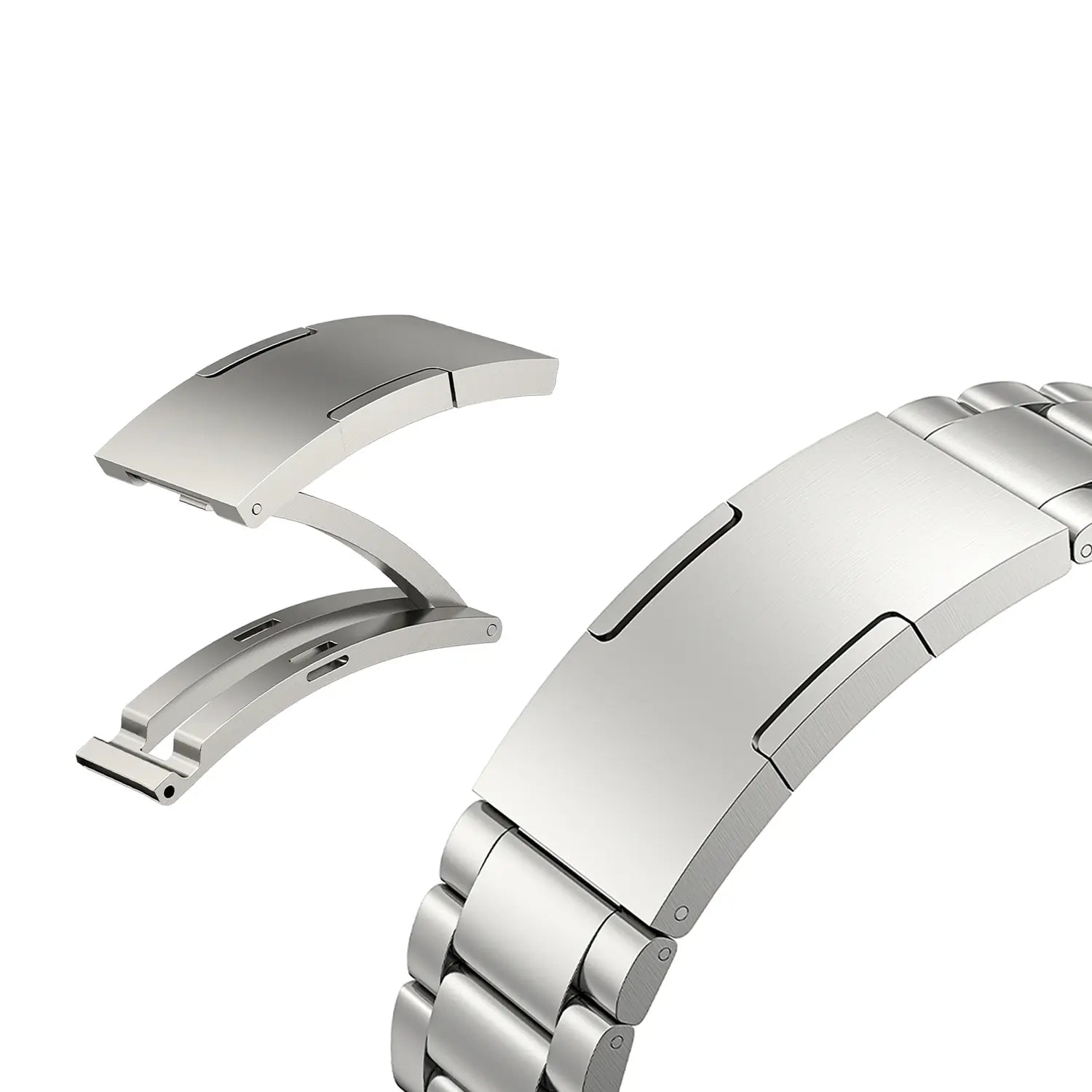 Bracelet acier raffiné Apple Watch (argent)