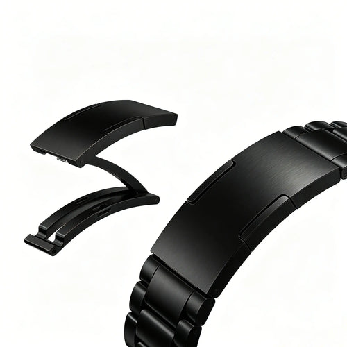 Bracelet acier raffiné Apple Watch (noir)