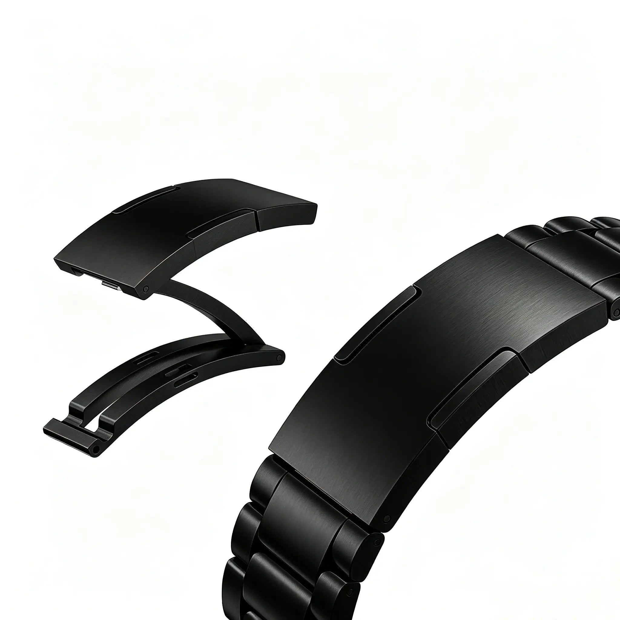 Bracelet acier raffiné Apple Watch (noir)