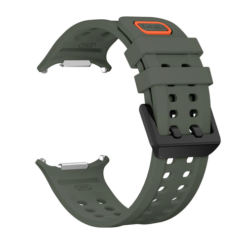 Silicone Strap, dark green, without a watch, 3/4 front view