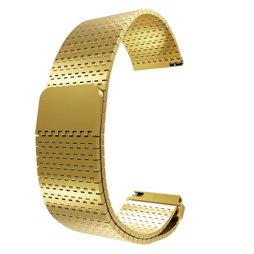 Metal Mesh Strap 'Deluxe', gold, without a watch, 3/4 front view