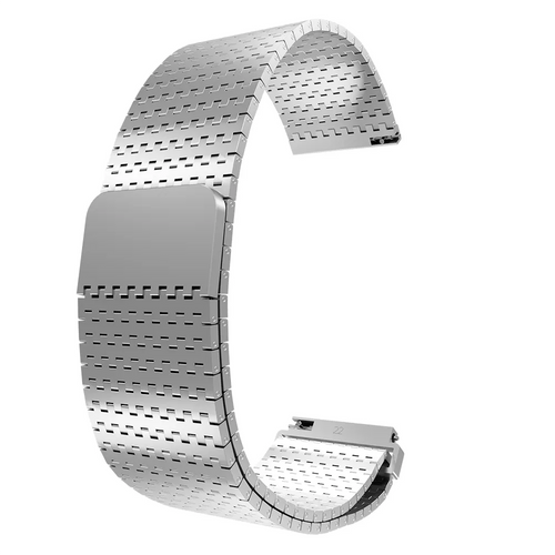Metal Mesh Strap 'Deluxe', silver, without a watch, 3/4 front view