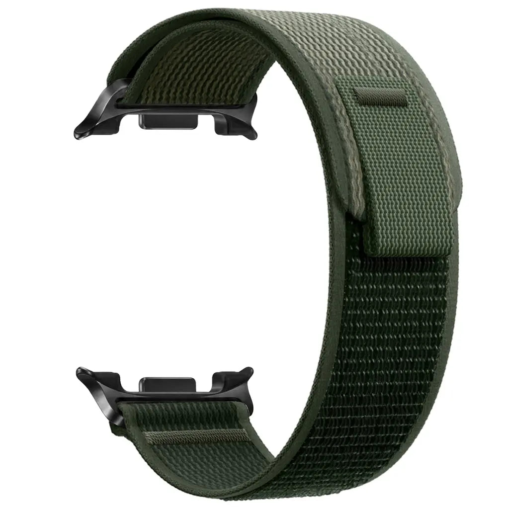 Trail Nylon Strap, army green, without a watch, 3/4 front view