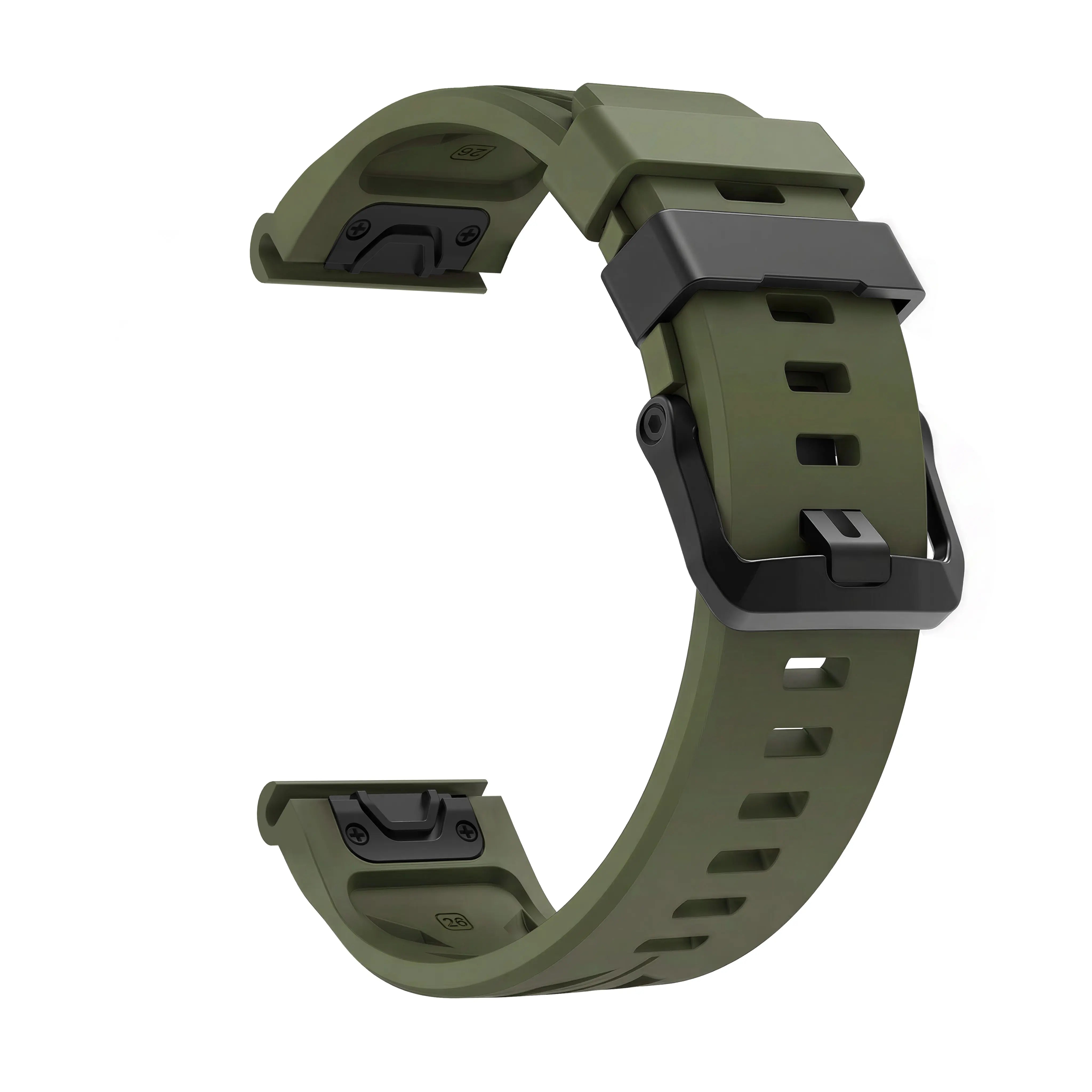 Bracelet silicone race Garmin Forerunner 970 (vert militaire)