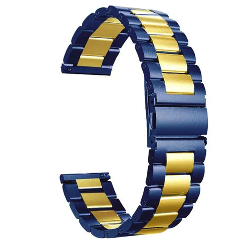 Steel Strap, blue/gold, without a watch, 3/4 front view