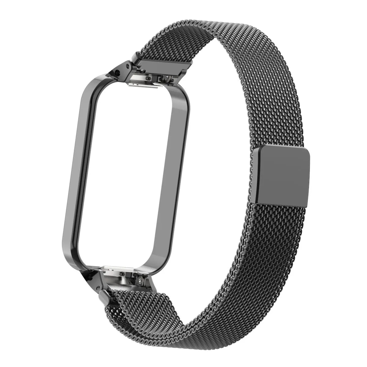 Milanese Strap, black, without a watch, 3/4 front view