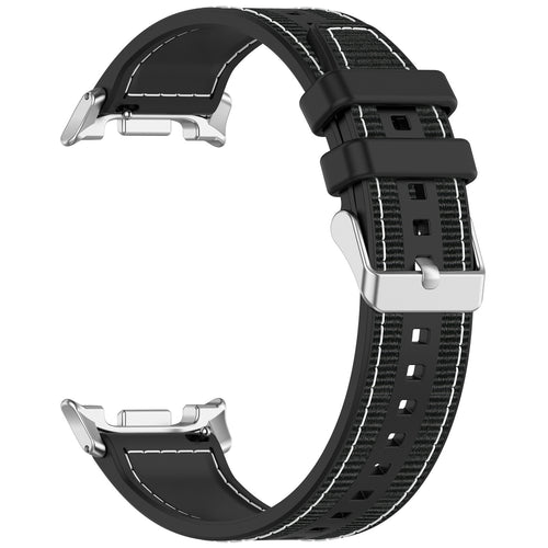 Bracelet nylon hybride Samsung Galaxy Watch 8 Classic (noir)
