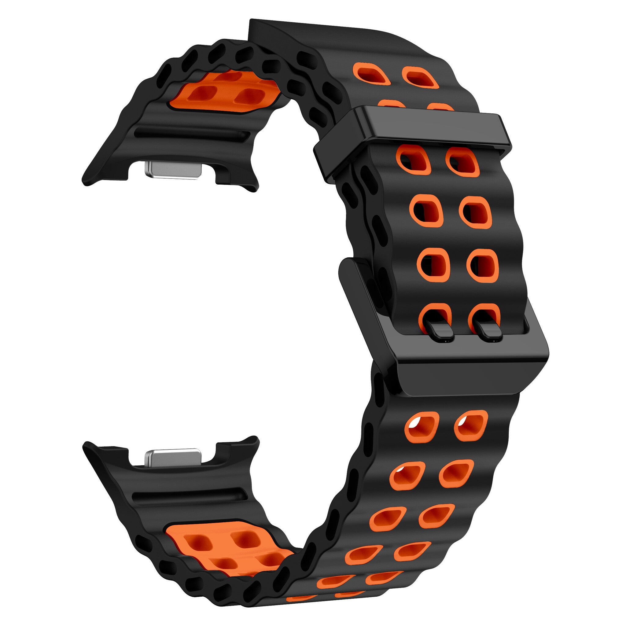 Samsung Galaxy Watch 8 - 40mm Ocean Strap (Black/Orange)