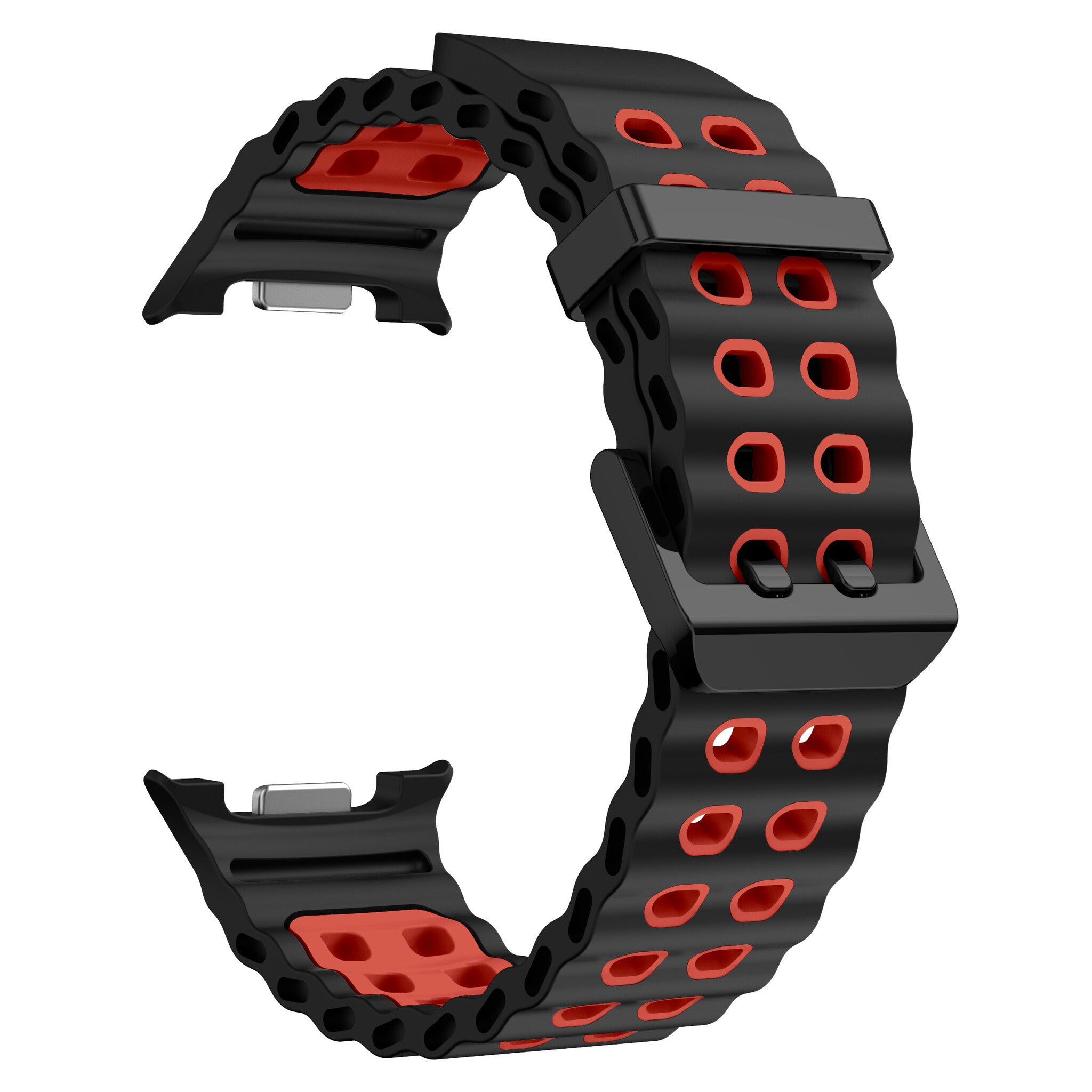 Samsung Galaxy Watch 8 - 40mm Ocean Strap (Black/Red)