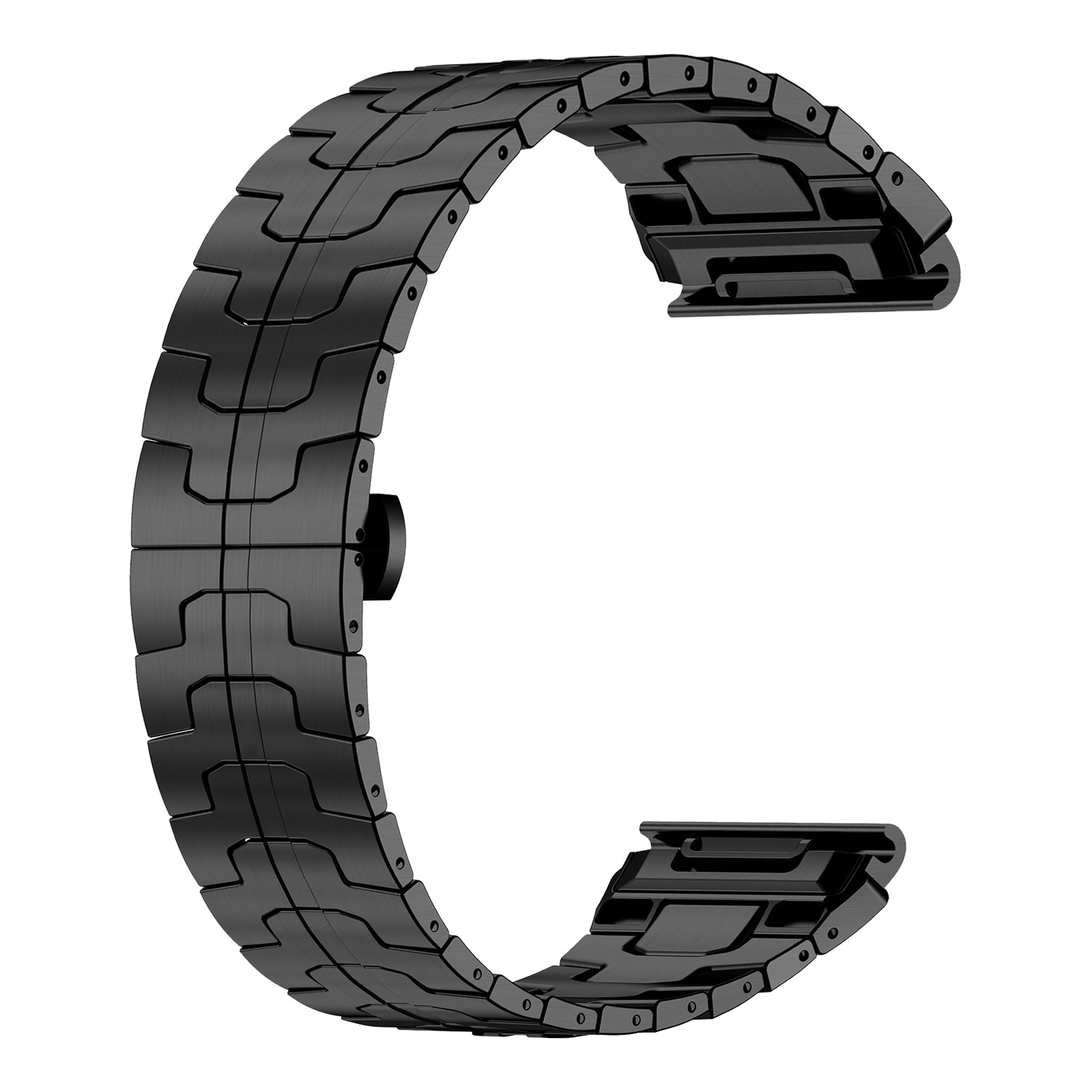 Bracelet acier 'Iron' Garmin Quatix 5 / 6 / 7 (noir)