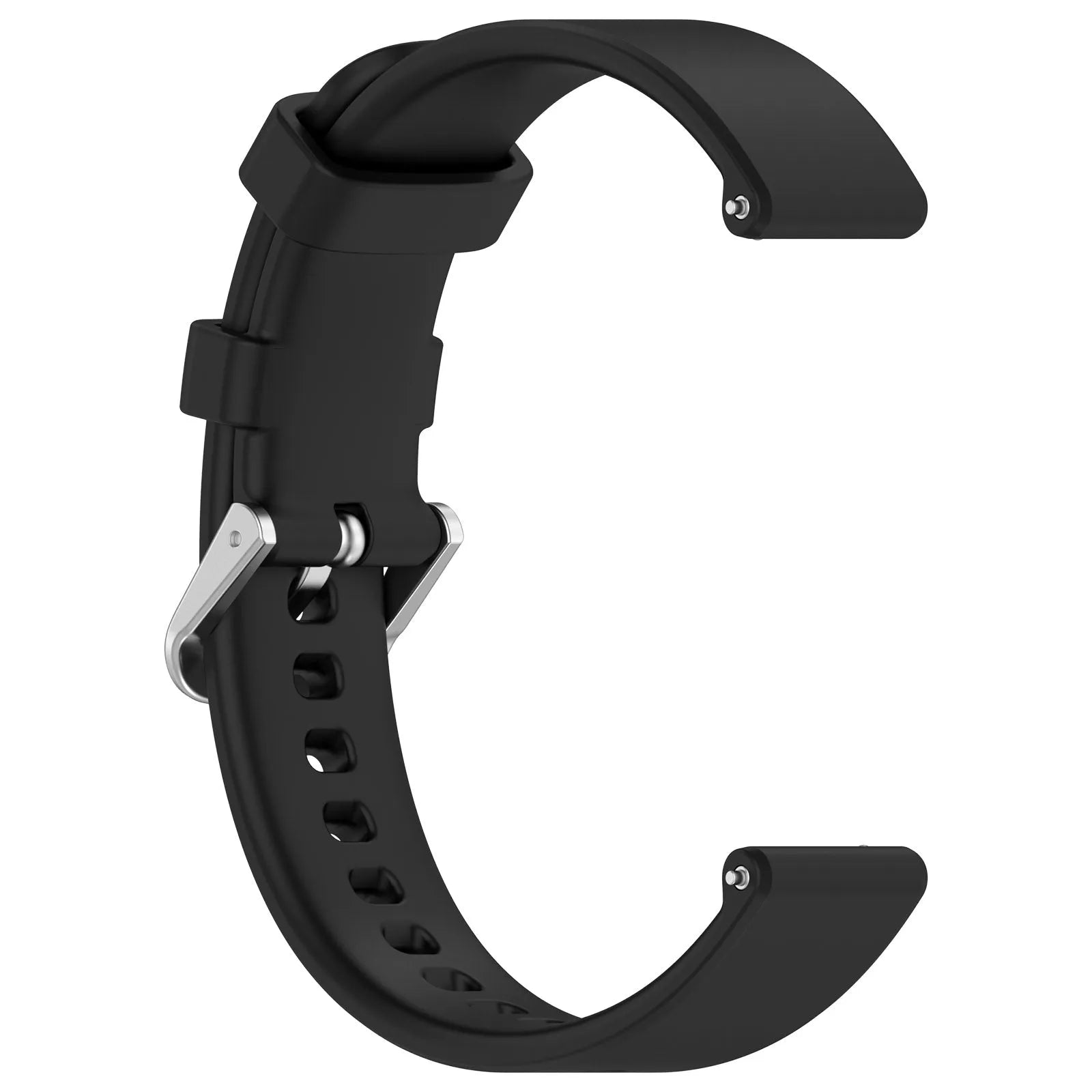 Bracelet silicone classique Pebble Round 2 - 14mm (noir)