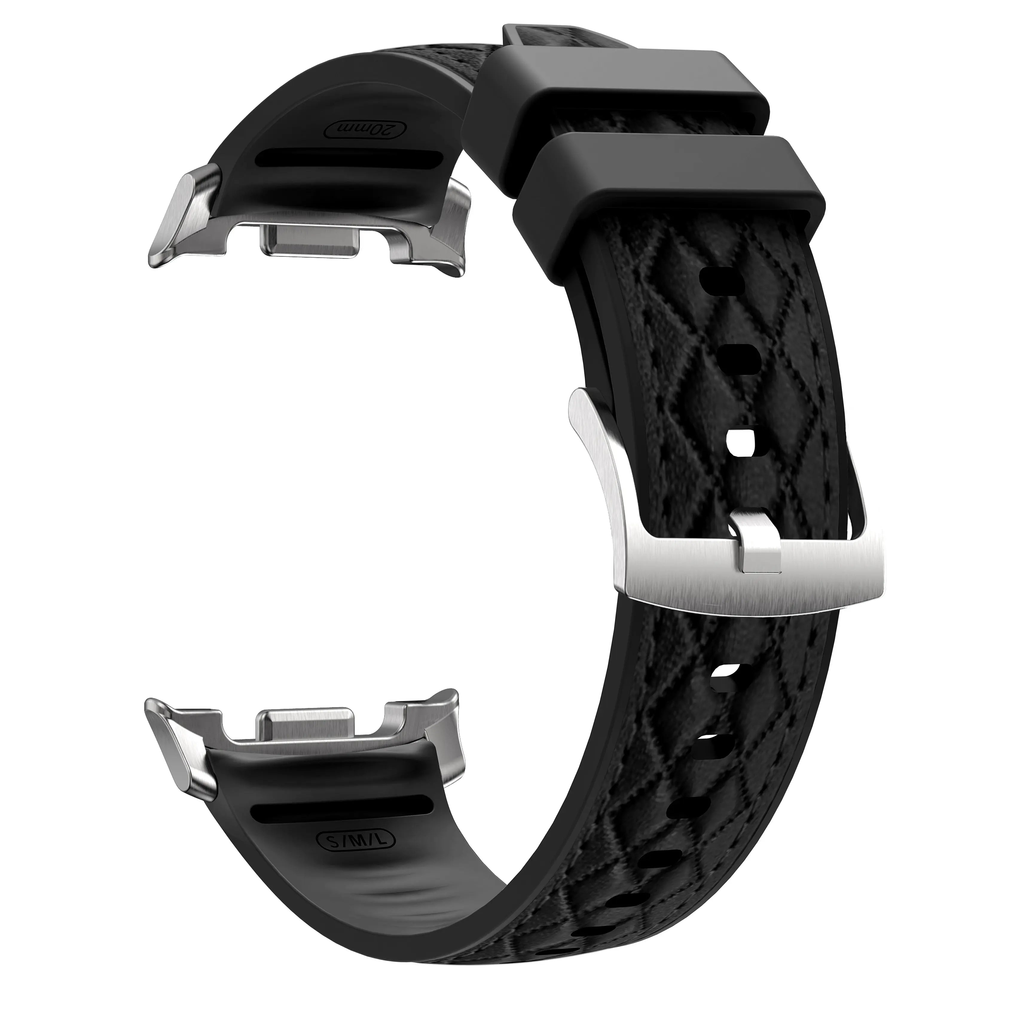 Samsung Galaxy Watch 8 - 40mm Diamond Leather Hybrid Strap (Black)
