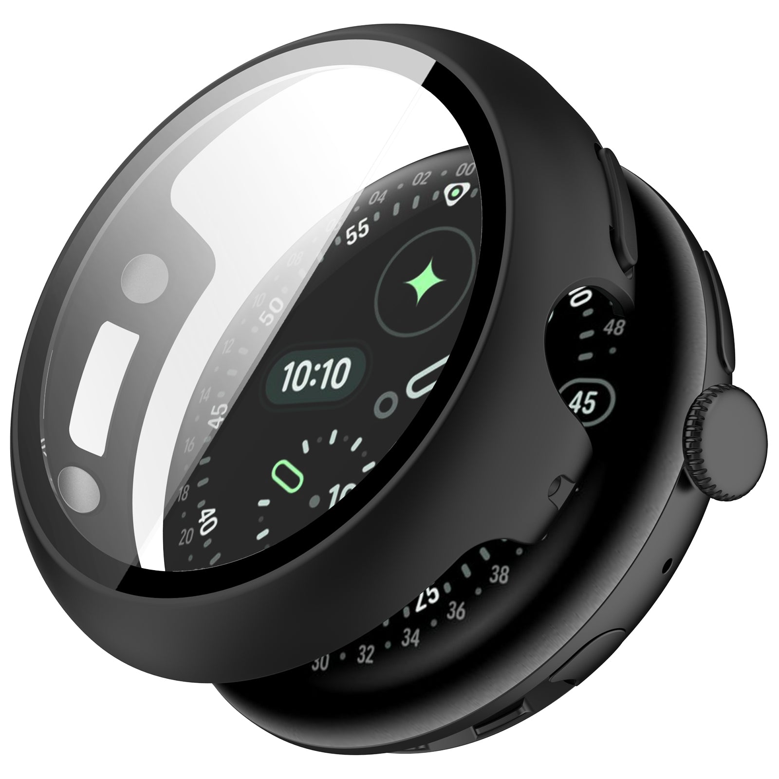 Coque résistant avec verre Google Pixel Watch 4 - 45mm (noir)