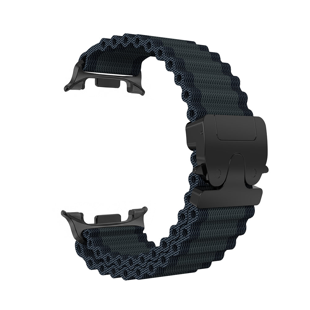 Bracelet nylon Outdoor avec boucle en P Samsung Galaxy Watch 8 - 40mm (noir avec noir)