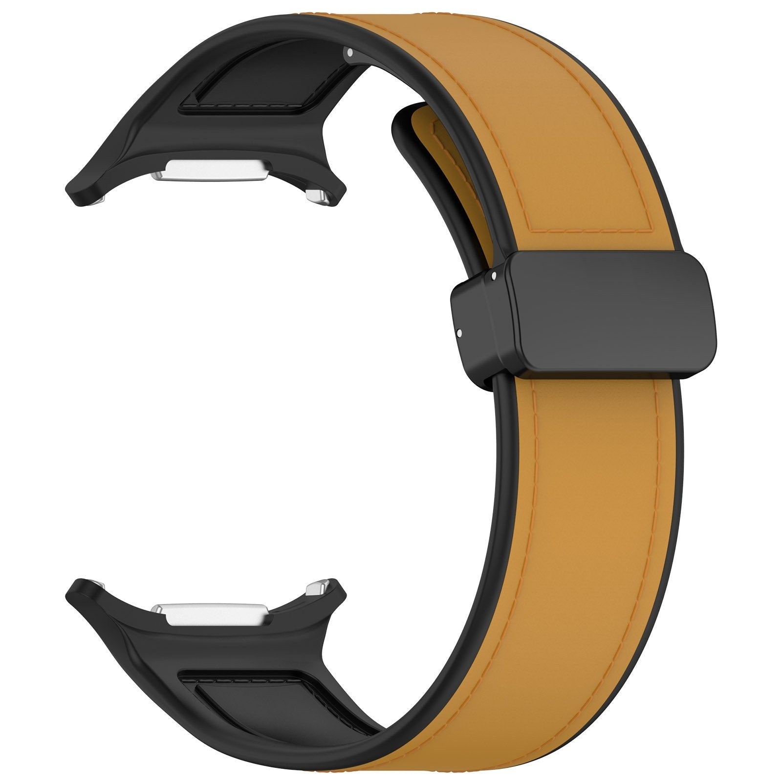 Leather Hybrid Strap, light brown, without a watch, 3/4 front view