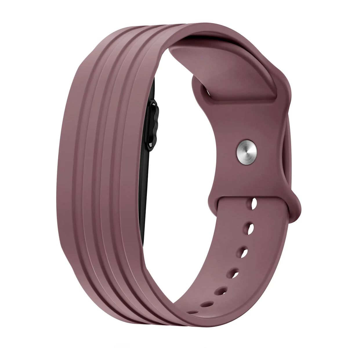 Silicone Strap 'Classic', light plum, without a watch, 3/4 front view