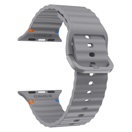 Bracelet Silicone Wave Apple Watch (gris foncé)