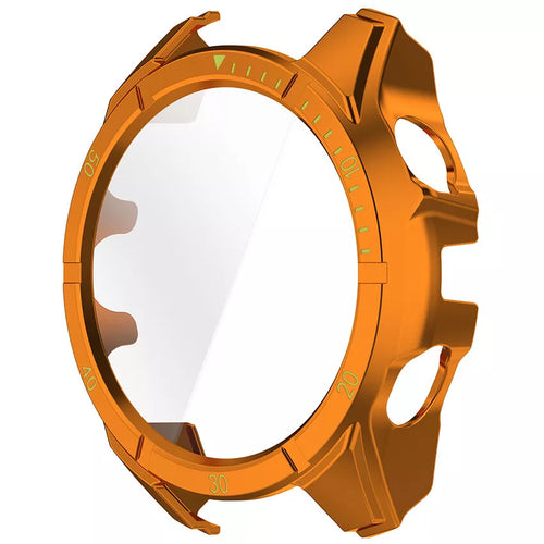 Coque rigide avec verre Garmin Fenix 8 - 47mm AMOLED (orange/vert)