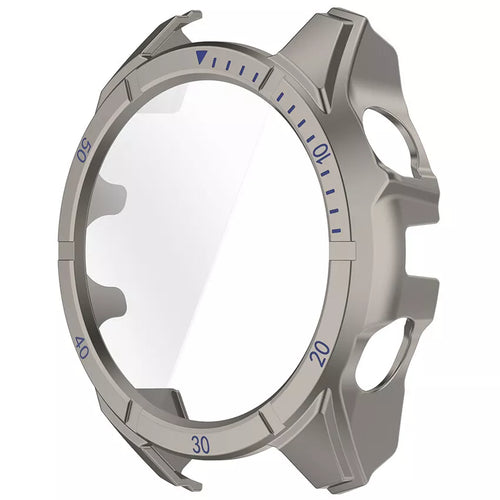 Coque rigide avec verre Garmin Fenix 8 - 47mm AMOLED (titane/bleu)