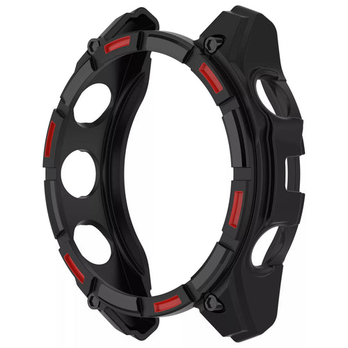 Coque TPU robuste Garmin Fenix 8 - 47mm AMOLED (noir/rouge)