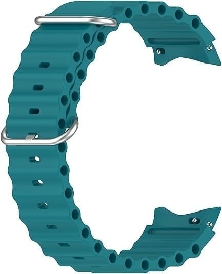 Silicone Ocean Strap, dark green, without a watch, 3/4 front view