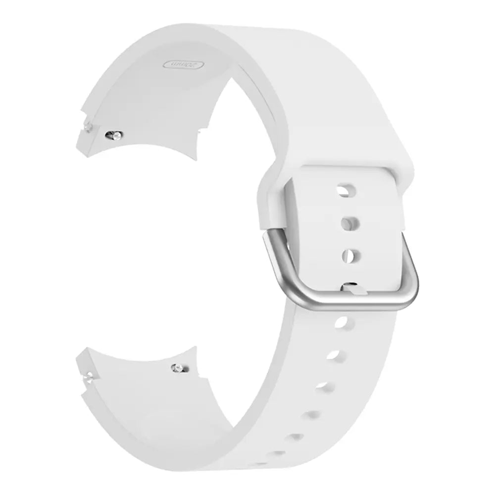 Samsung Galaxy Watch FE Buckled Silicone Strap (White)
