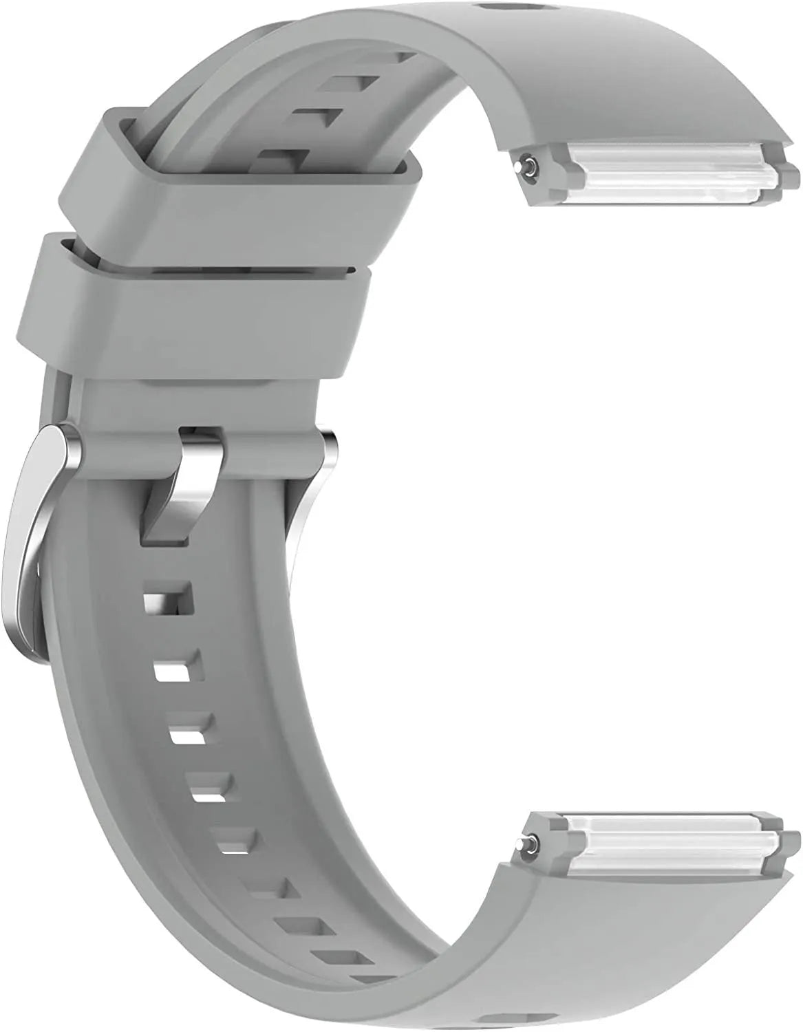 Silicone Strap, grey, without a watch, 3/4 front view