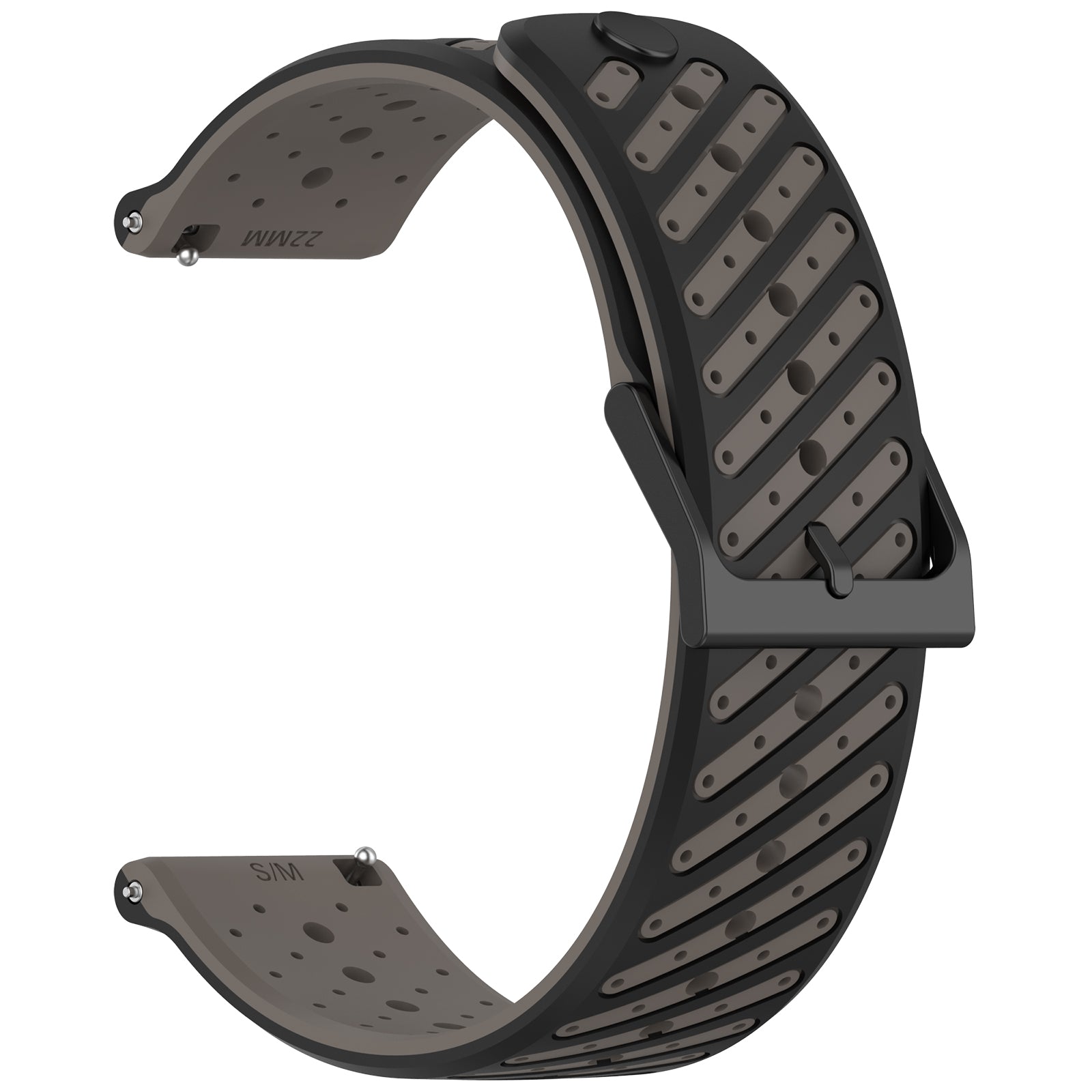 Bracelet silicone à rayures Amazfit Bip Max (gris)
