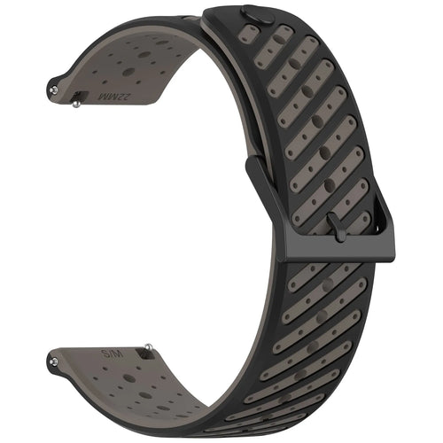 Bracelet silicone à rayures Suunto Nautic S (gris)