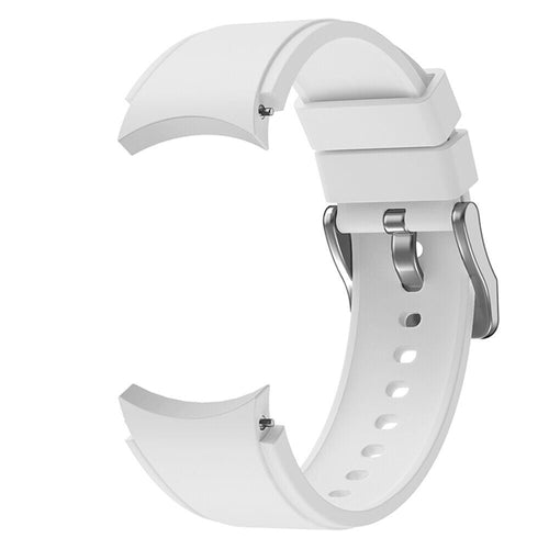 Silicone Strap 'Perfect Fit', white, without a watch, 3/4 front view