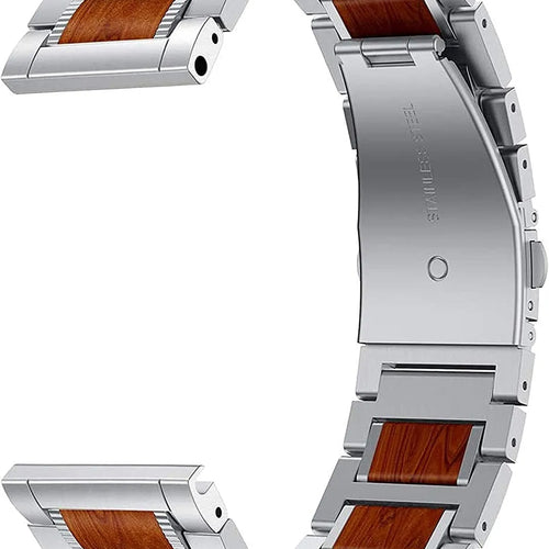 Bracelet bois/acier Gard Pro Health Smartwatch 2 (argent)