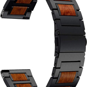 Bracelet bois/acier Xiaomi Watch 2 Pro (noir)
