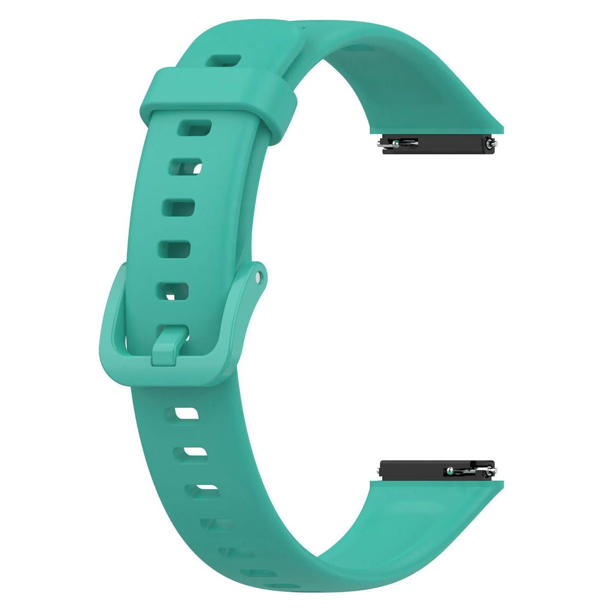Silicone Strap, aqua, without a watch, 3/4 front view