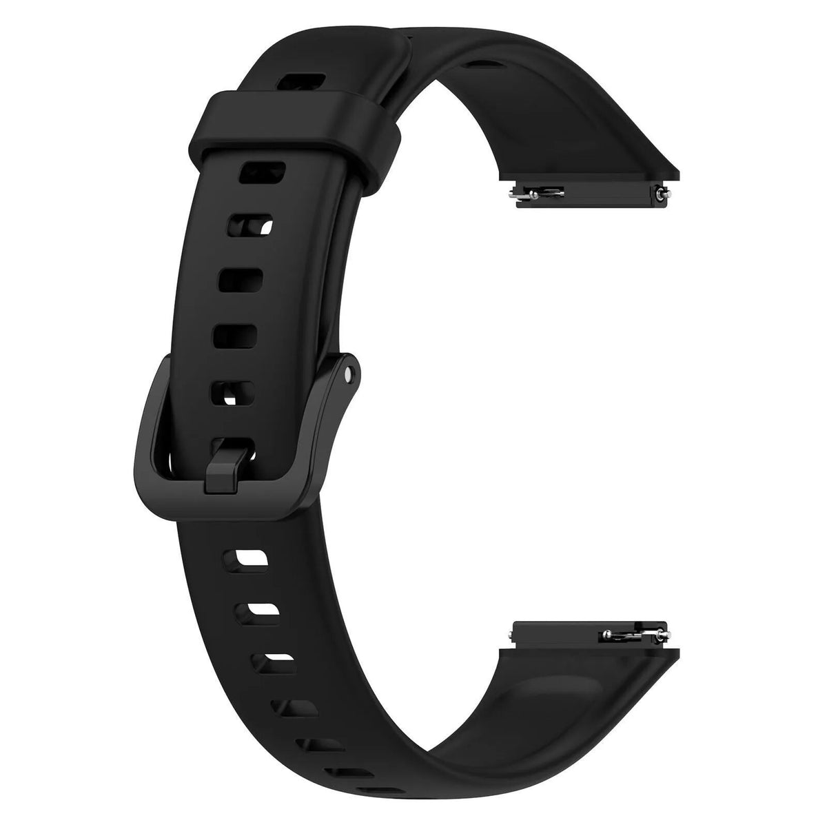 Silicone Strap, black, without a watch, 3/4 front view