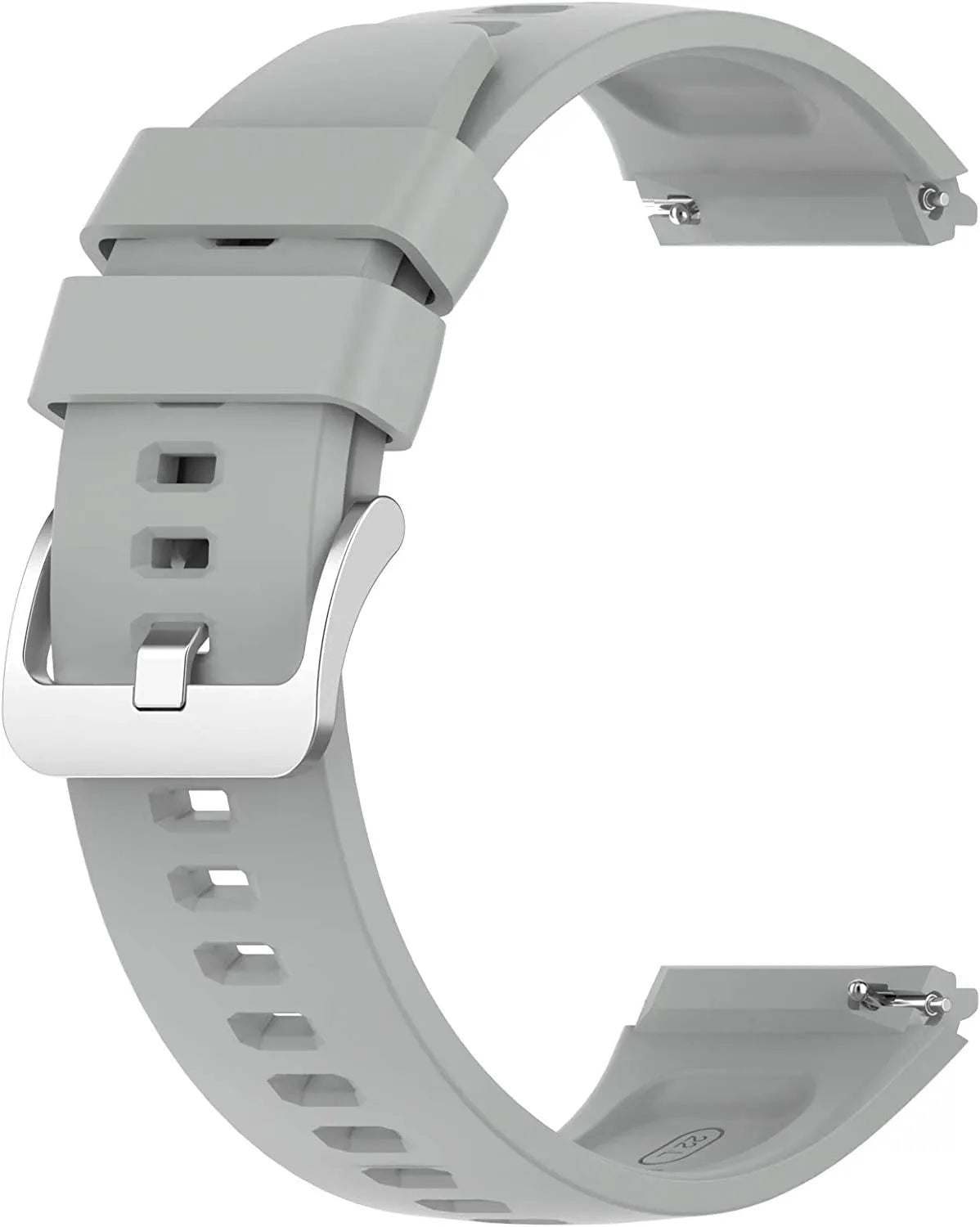 Silicone Strap, grey, without a watch, 3/4 front view