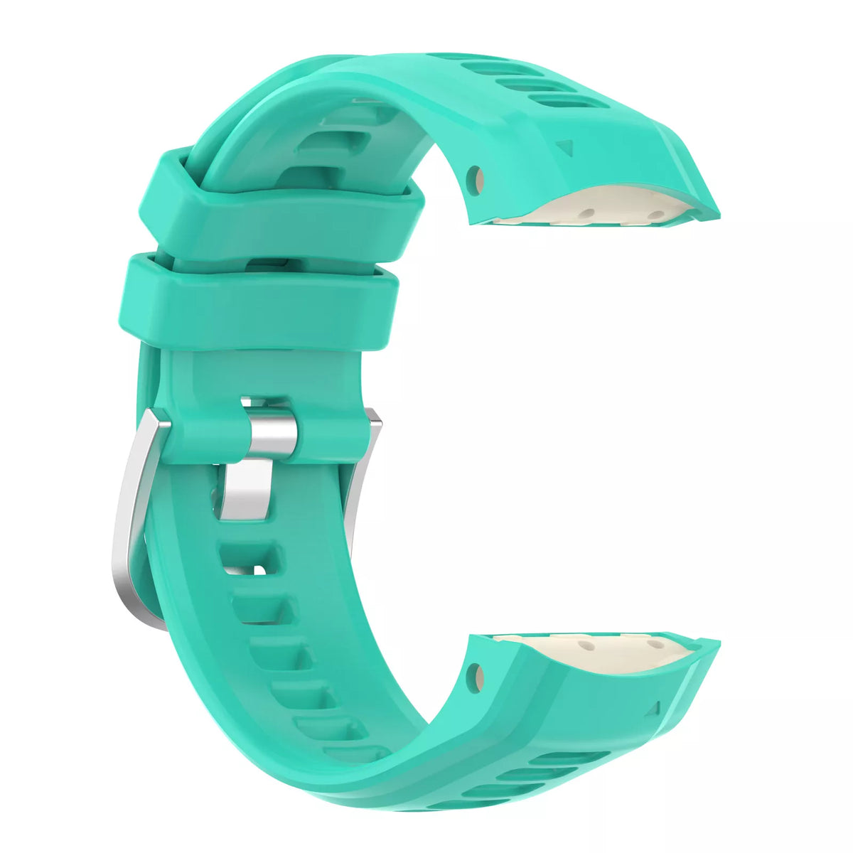 Silicone Strap, aqua, without a watch, 3/4 front view
