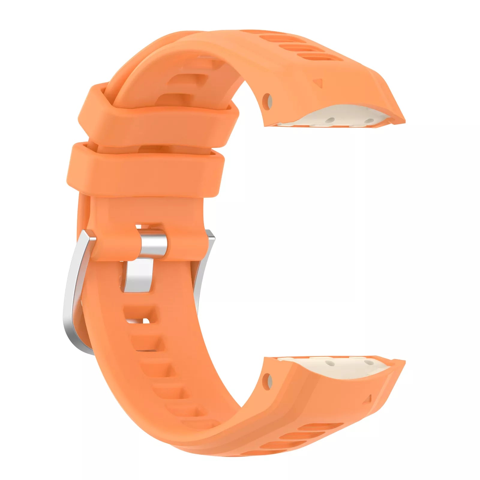 Silicone Strap, orange, without a watch, 3/4 front view