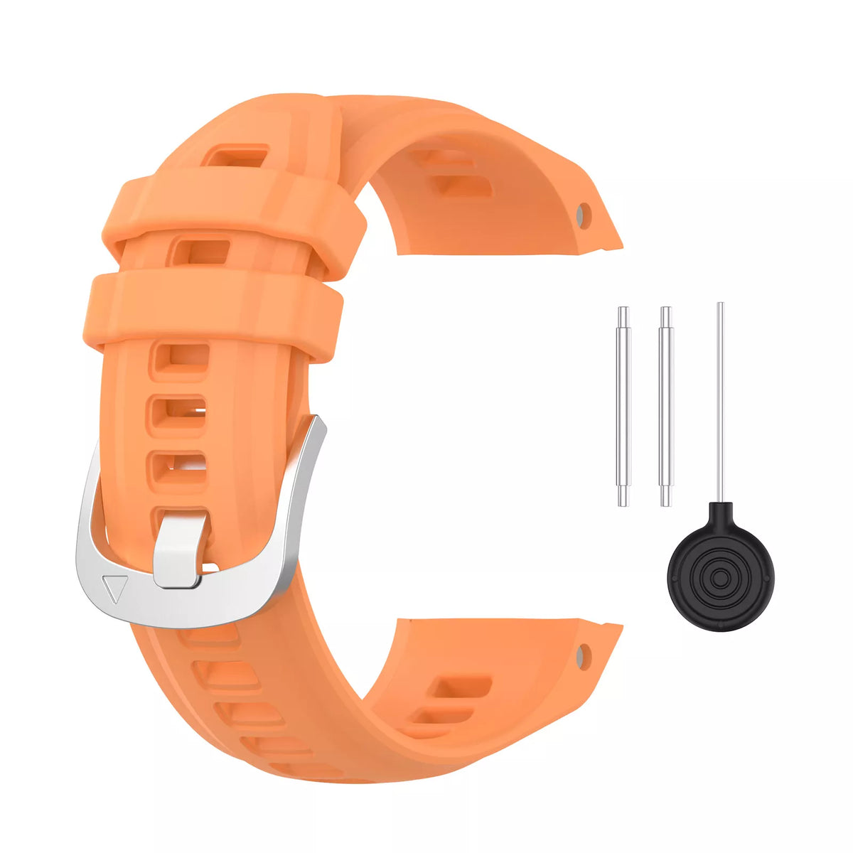 Silicone Strap, orange, without a watch, 3/4 front view