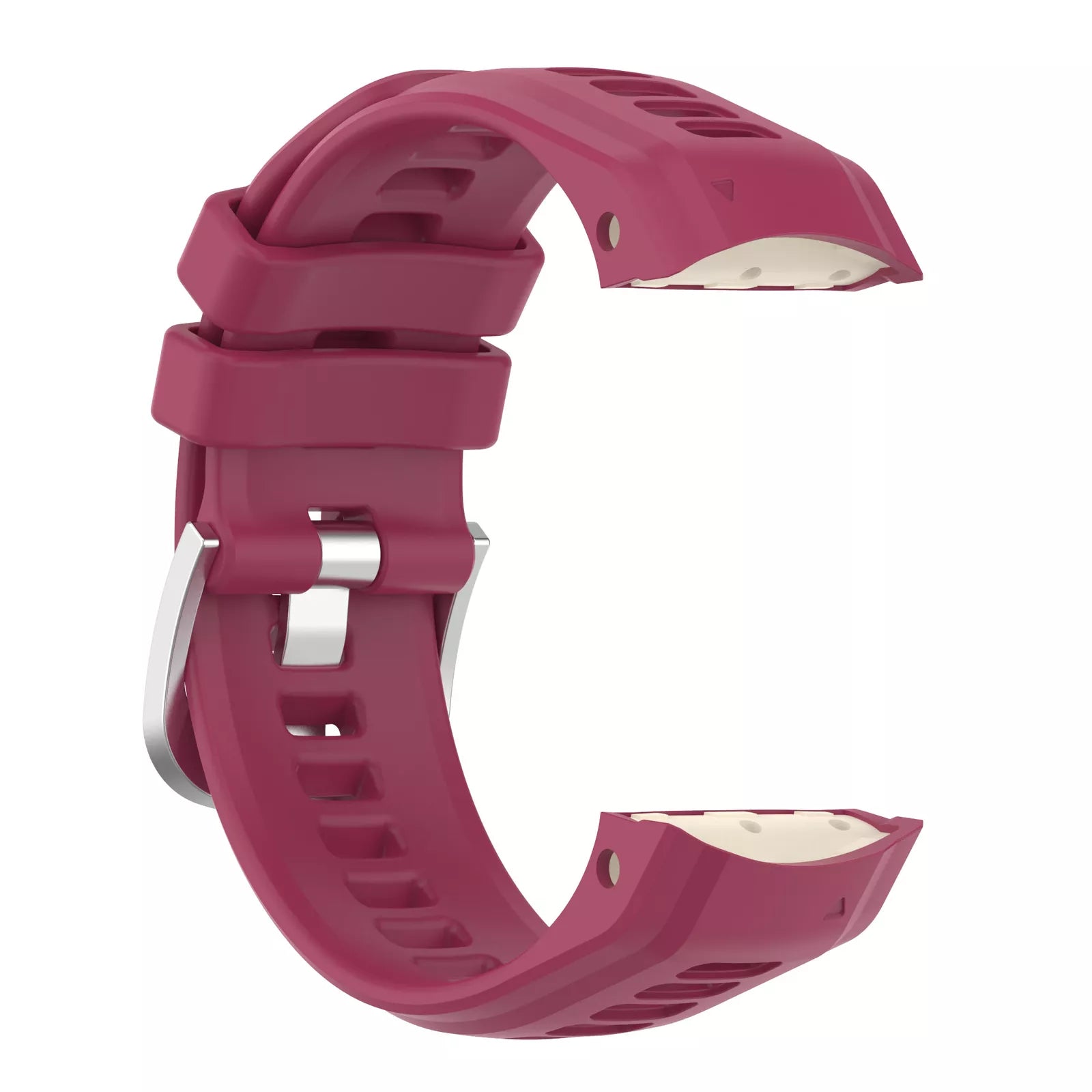 Silicone Strap, wine red, without a watch, 3/4 front view