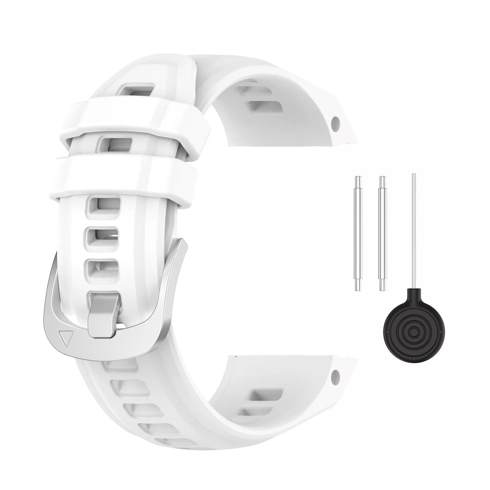 Silicone Strap, white, without a watch, 3/4 front view