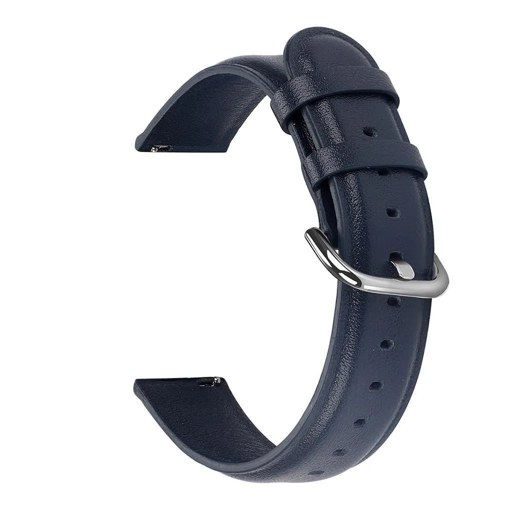 Leather Strap, dark blue, without a watch, 3/4 front view