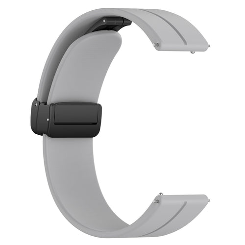 D-Buckle Silicone Strap, light grey, without a watch, 3/4 front view
