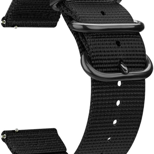 Nylon Buckle Strap, black, without a watch, 3/4 front view