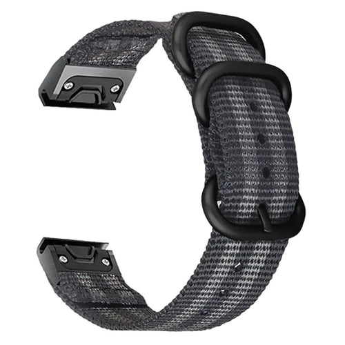 Garmin Tactix 7 Nylon Buckle Strap (Black/Grey)