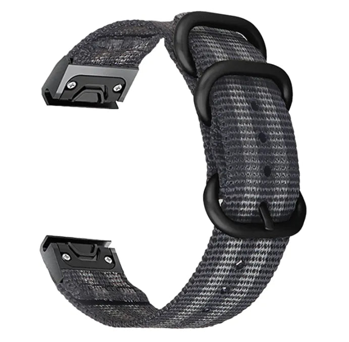 Bracelet nylon avec boucle Garmin D2 Delta (noir/gris)