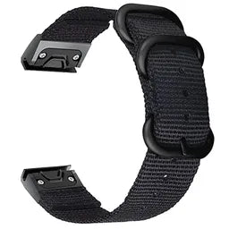 Bracelet nylon á boucle Garmin Instinct 3 - 50mm (noir)