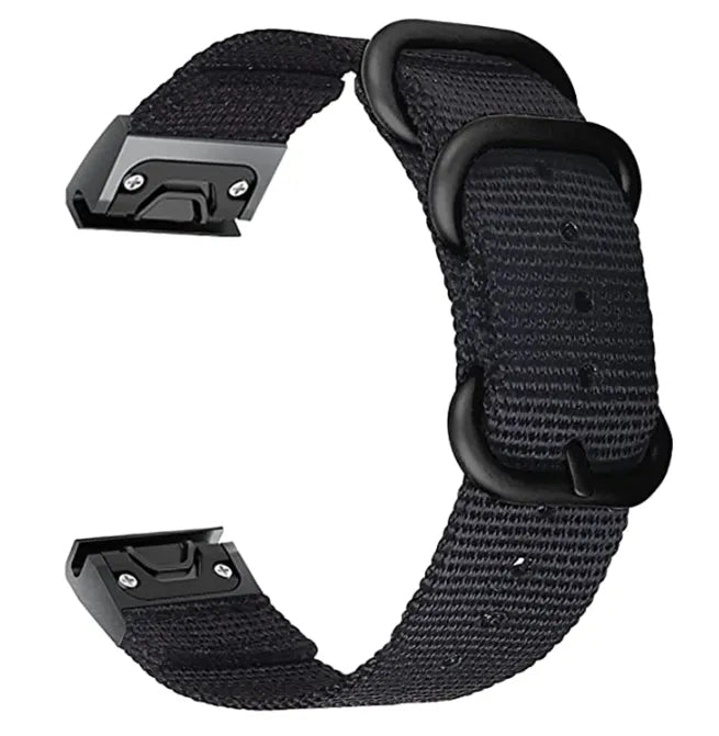 Bracelet nylon avec boucle Garmin Descent MK2(i) (noir)