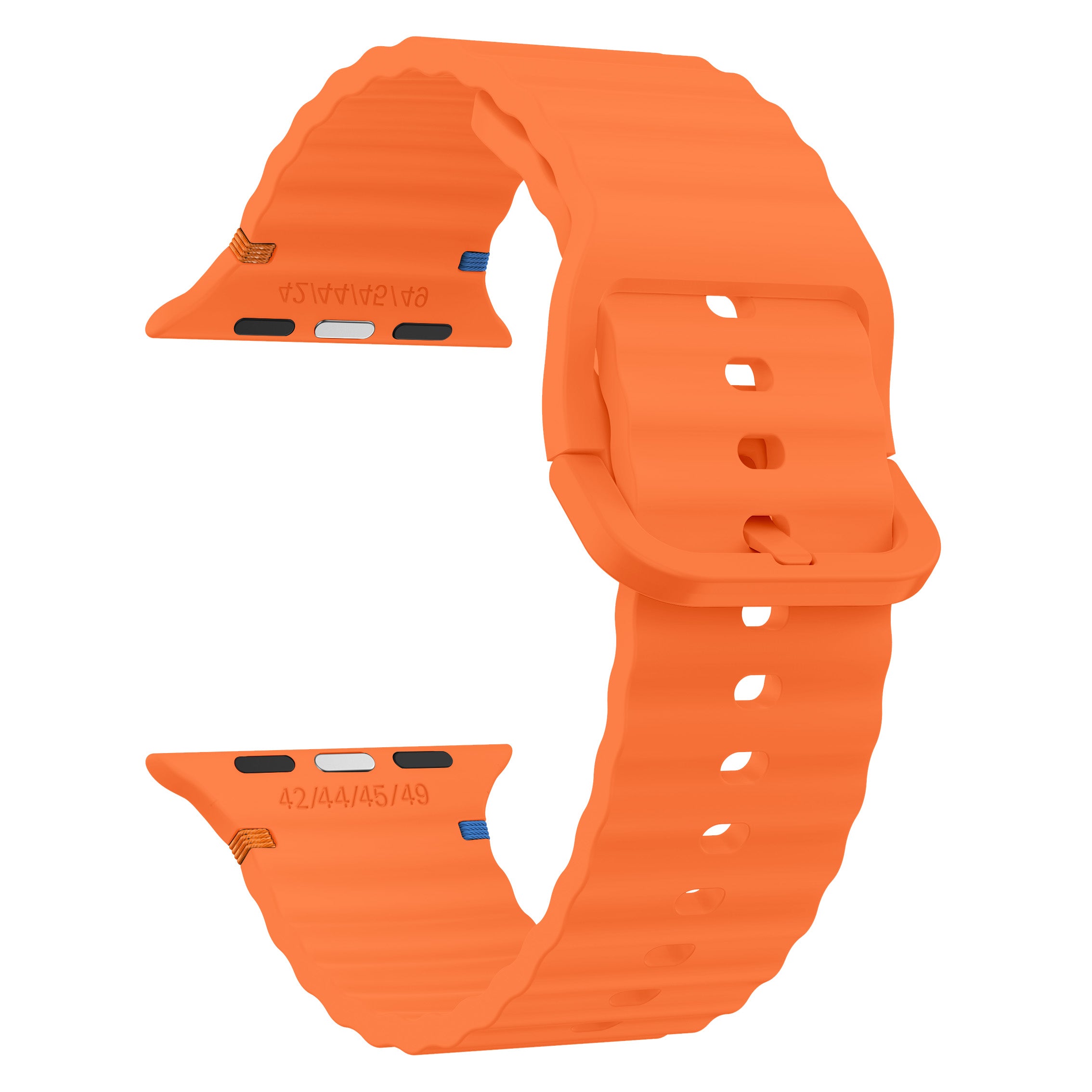 Bracelet silicone ondulé Apple Watch Ultra (orange)