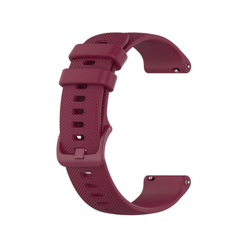 Bracelet montre silicone premium 20mm - universal (bordeaux)
